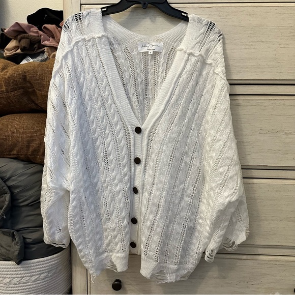 Apricot Lane Distressed Cardigan - Picture 2 of 7